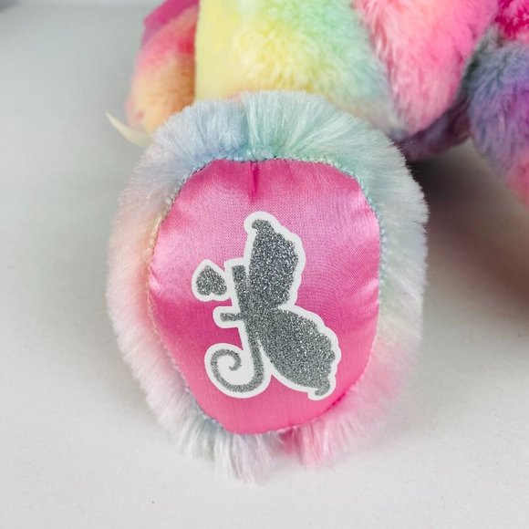 Build A Bear Pastel Colors Winged Fairy Bear Push Hand Sings Frozen Song - Picture 8 of 8